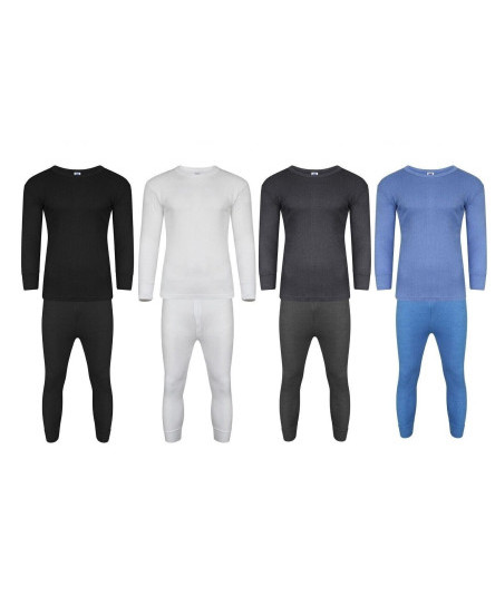 Mens Thermal Long OR Short Sleeve Top Warm Vests Underwear Baselayer Shirt Set