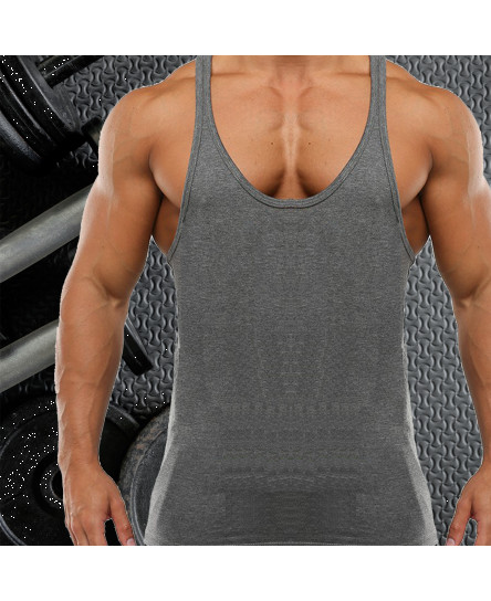 Mens Gym Vest Stringer Bodybuilding Muscle Stringer Tank Top Weightlifting Vest